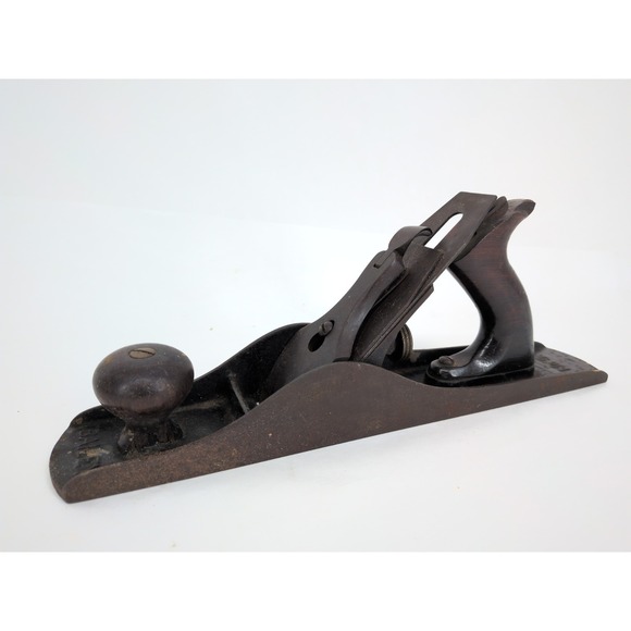 Stanley Other - ANTIQUE VINTAGE BAILEY No. 5 WOOD PLANE WITH MAR 25-02 & AUG 19-02 PAT DATES